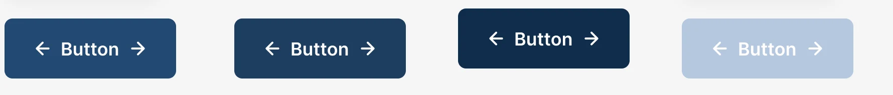 Primary button in four states from left to right: default, hover, pressed and disabled