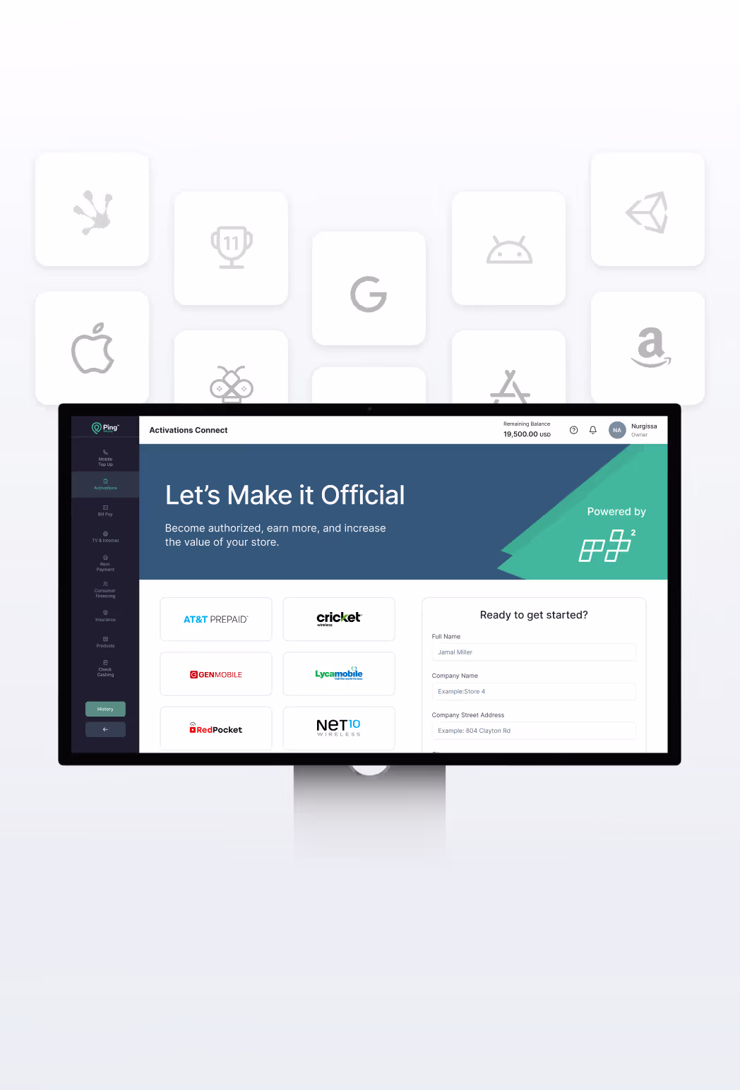 Official website homepage for the app, featuring navigation links and a prominent download button.
