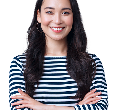Smiling woman with UX Audit statistics highlighting 1700% ROI and 40–60% performance gains