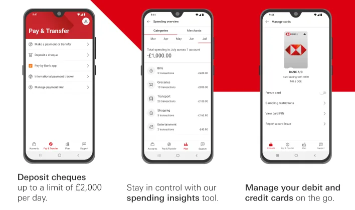 Image accompanying the HSBC UK mobile banking example.