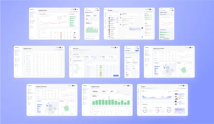 A collection of diverse screens displaying various data types for effective dashboard design and functionality.