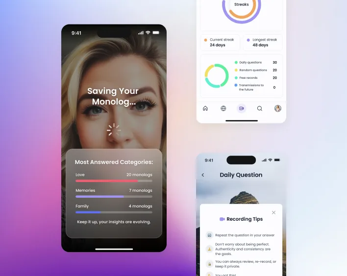 Image of an iPhone and an Android phone showcasing the app interface side by side.