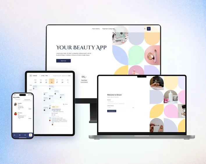 The Beauty VP website showcased on various devices, highlighting its responsive design and user-friendly interface.