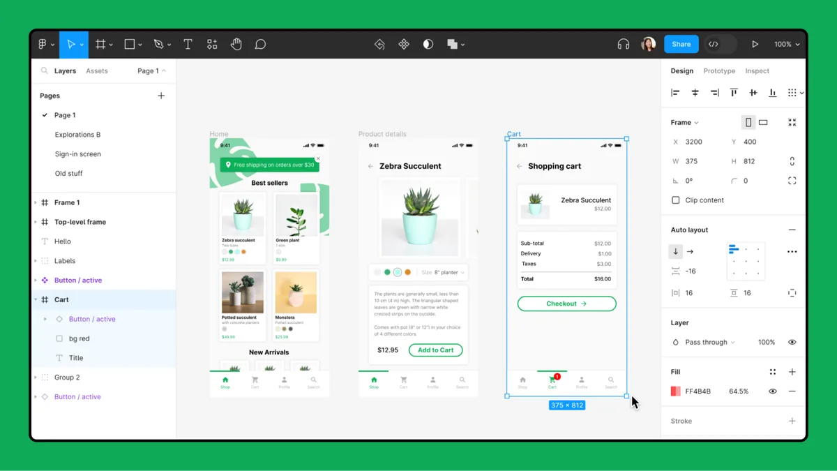 Image of an app store interface displayed on a vibrant green background, highlighting essential UI UX technologies for design excellence.