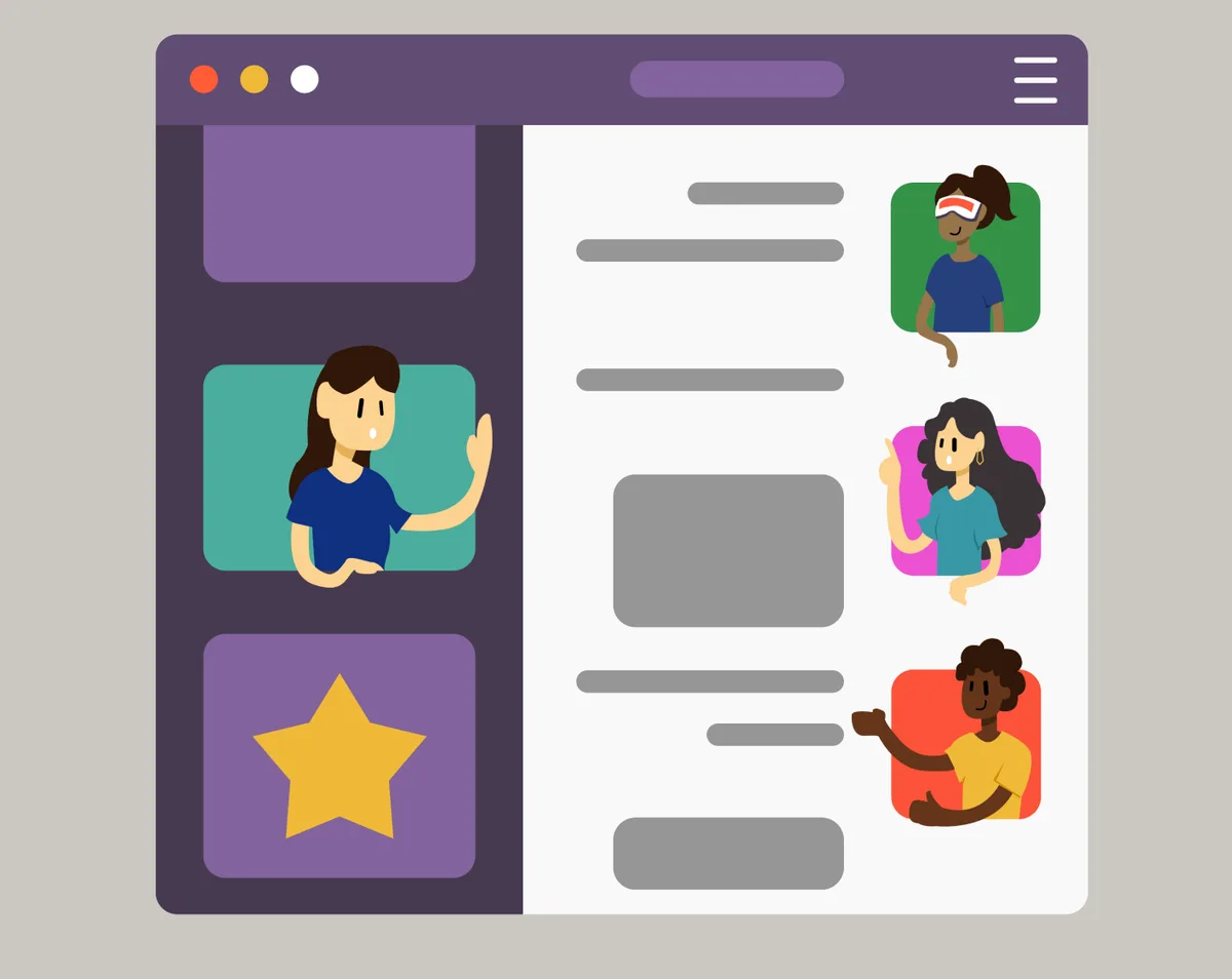 A diverse group of individuals engaging with a website showcasing essential UI UX technologies for outstanding design.