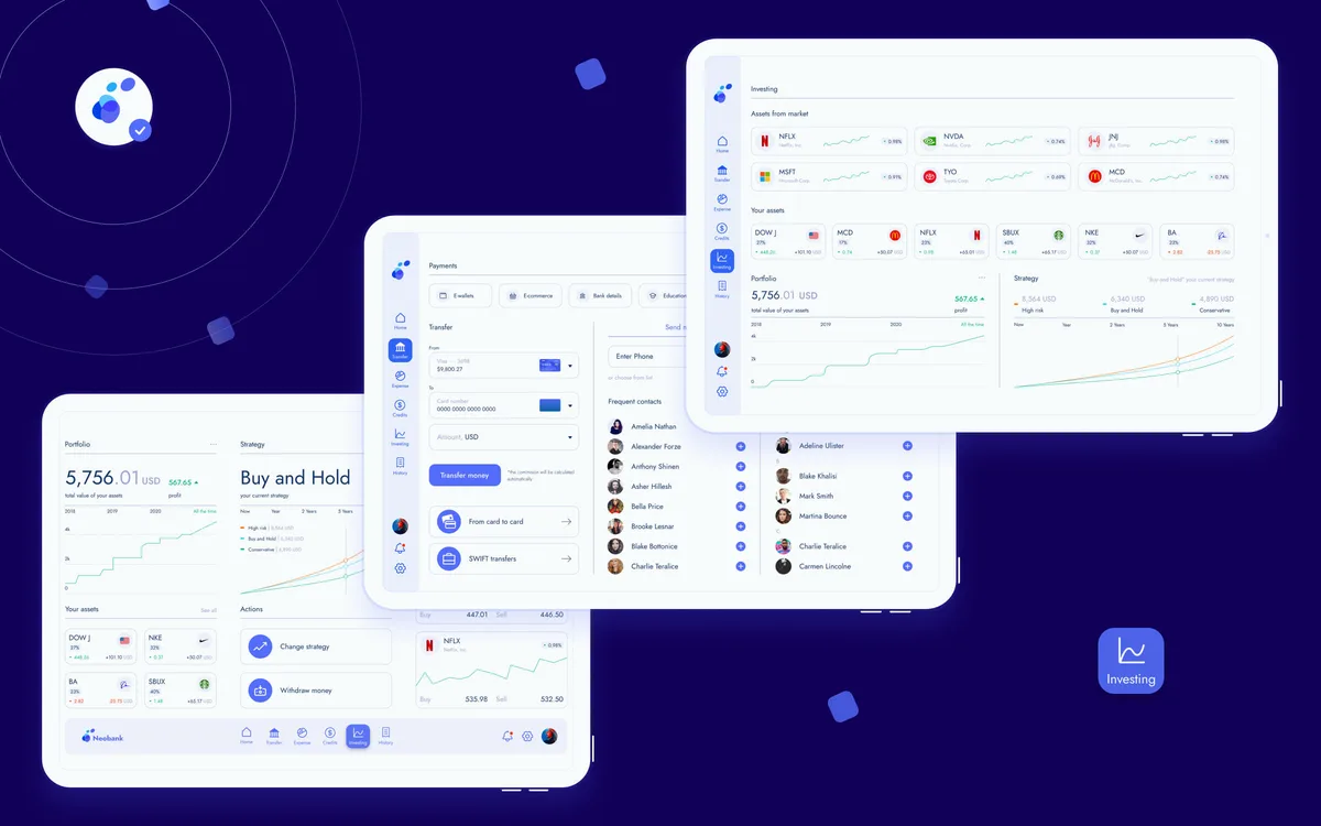 Dashboard interface of a new app showcasing various features and user-friendly navigation elements.
